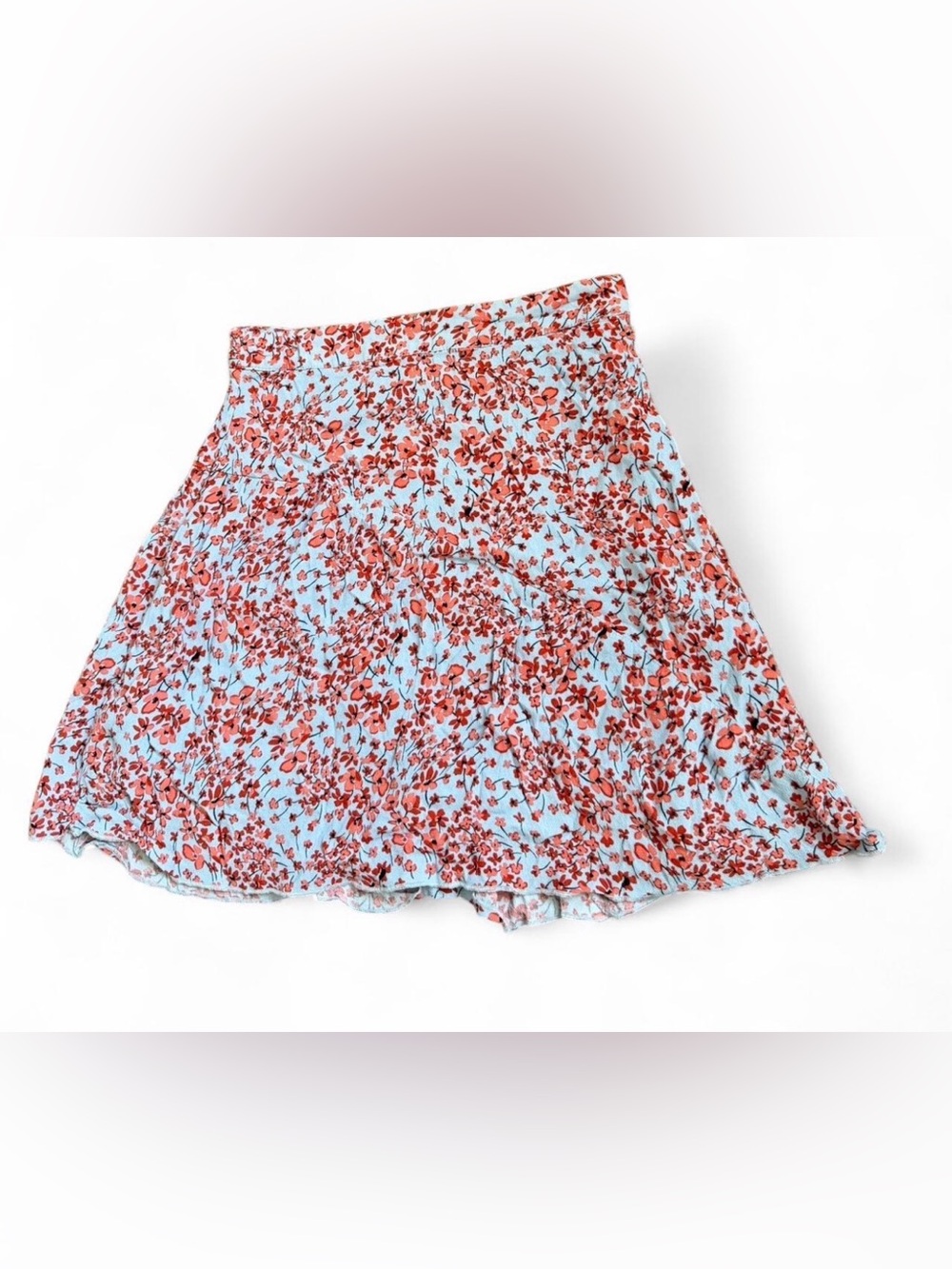 H&M floral ruffled mini skirt size 2